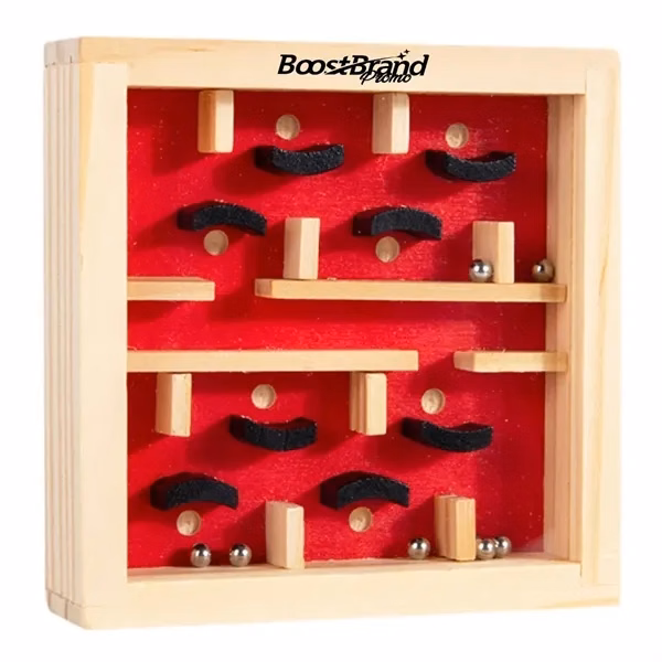Custom Wooden Ball Maze Puzzle in 5 Colors — Screen-Free Wellness Stress Reliever