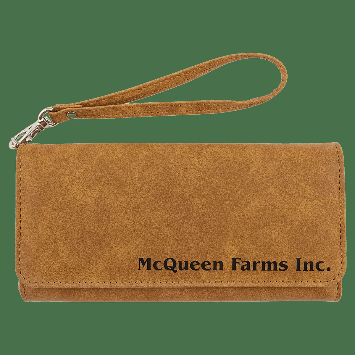 7 1/2" x 4" Wallet with Strap Leatherette, Creekside Collection 1