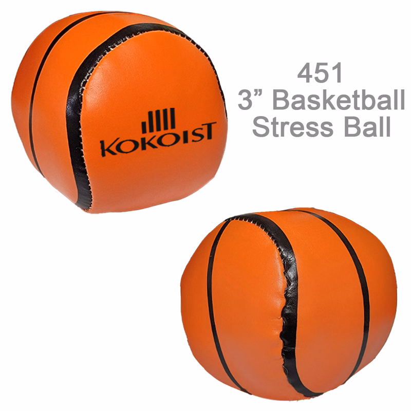 3" Basketball Soft Squeezable Stress Ball - Stress Reliever