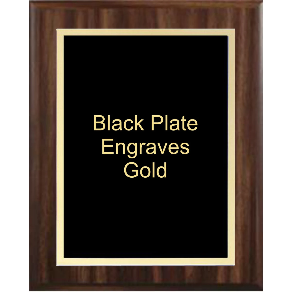 5" x 7" Cherry Finish Plaque with a Black Simplicity Plate 1