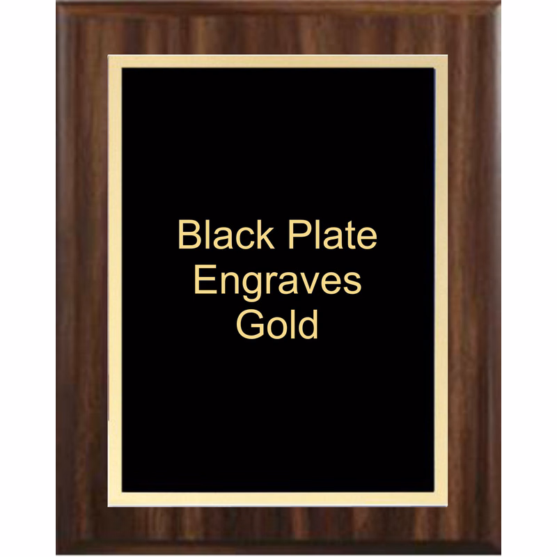 5" x 7" Cherry Finish Plaque with a Black Simplicity Plate