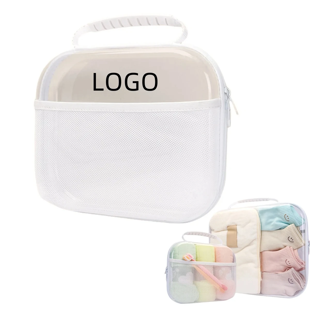 PET Waterproof Travel Toiletries Storage Bag Box With Zipper 1