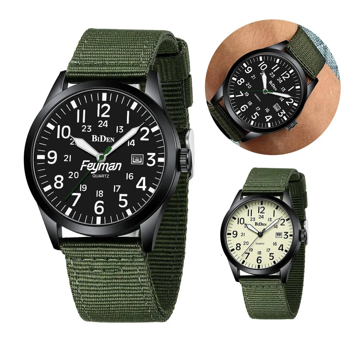 Nylon Strap Waterproof Quartz Watch 1