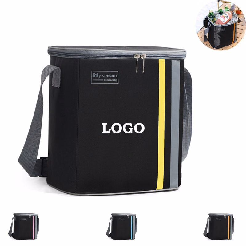 Small Square Cooler Bag Lunch Box with Shoulder Strap