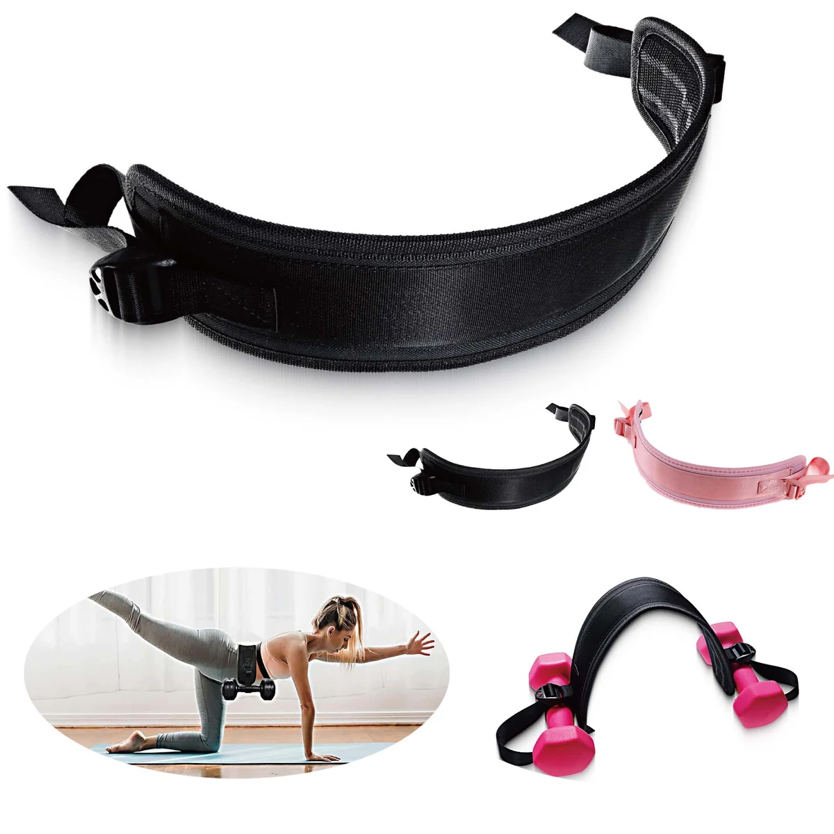 Dumbbell Hip Push Belt 1