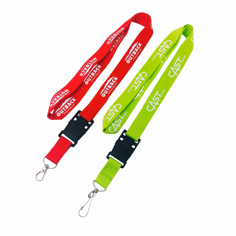 Polyester Detachable Three Quarter Inch Lanyard with USB Flash Drive