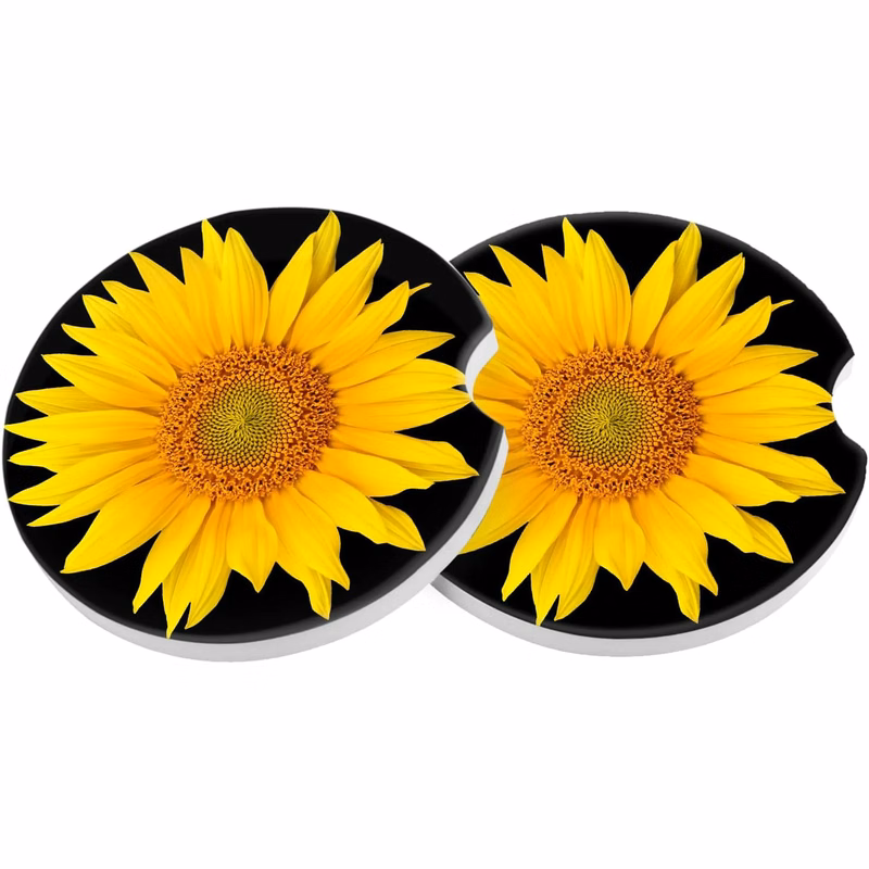 Car Cup Coaster Holder Mat Set Water Absorbent Ceramic