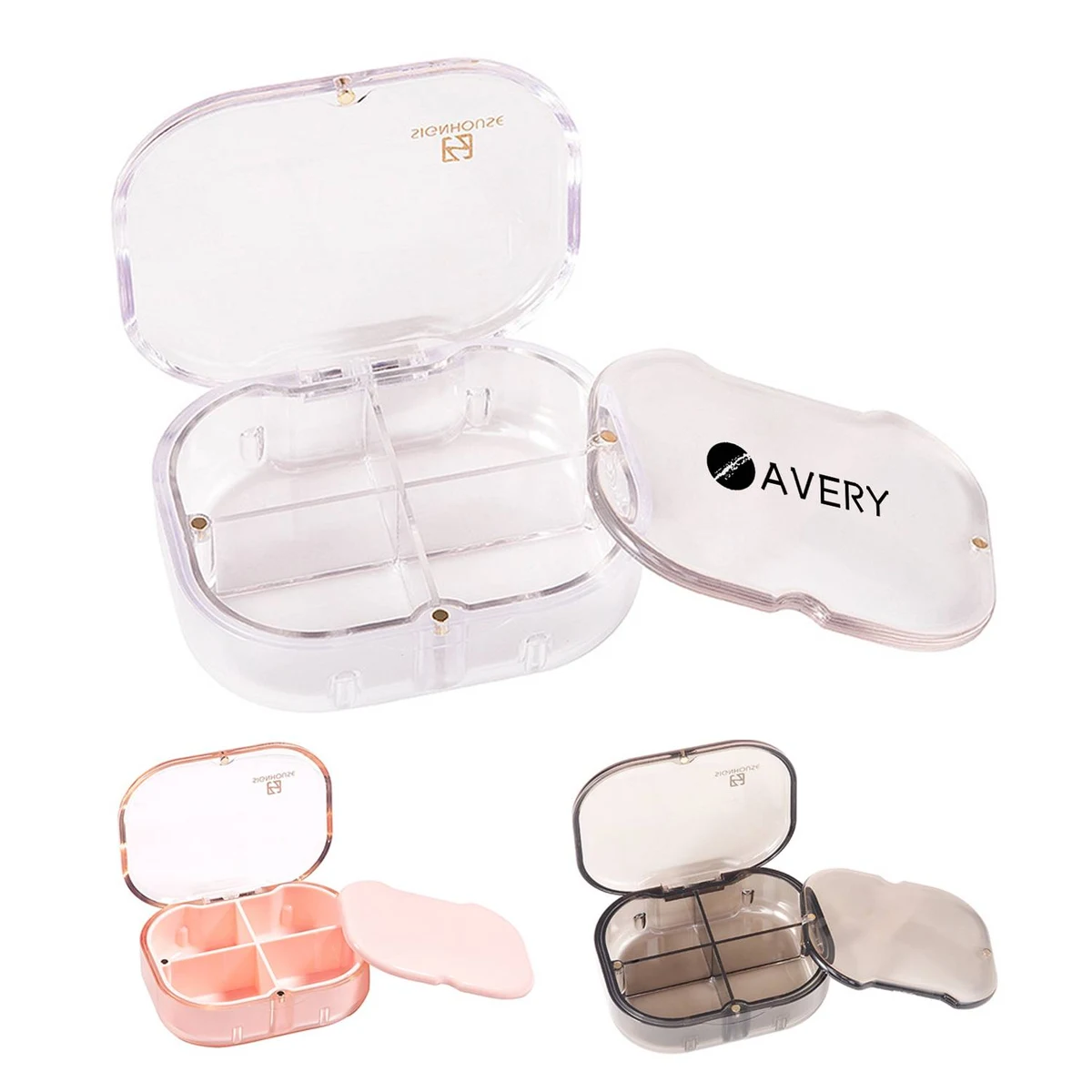 Plastic portable pill case 1