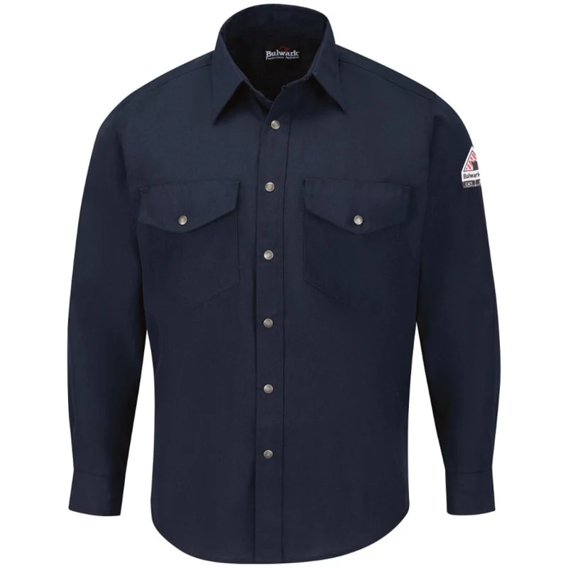 Bulwark Men's Tall Snap-Front Uniform Shirt - Nomex® IIIA 4.5 Oz. - SNS2T 1