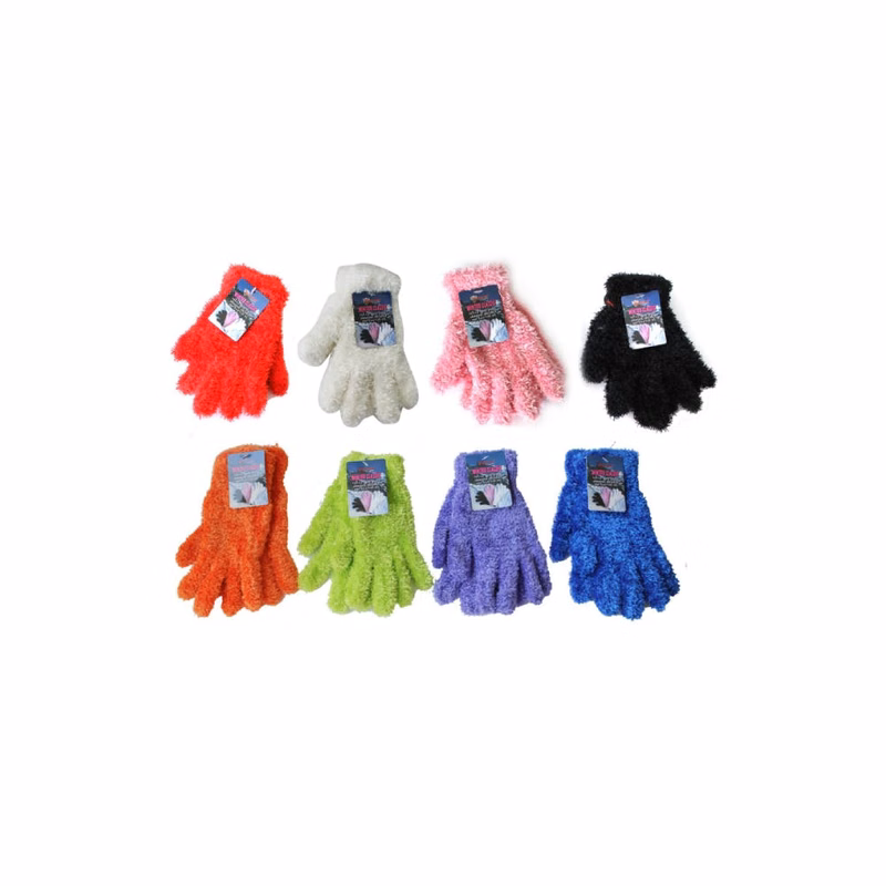 Womens' Feather Yarn Gloves Assorted