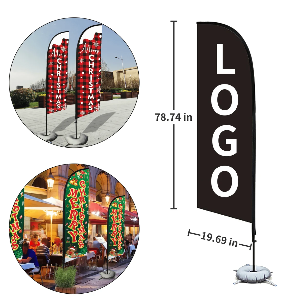 Outdoor Advertising Teardrop Flag Banner 1