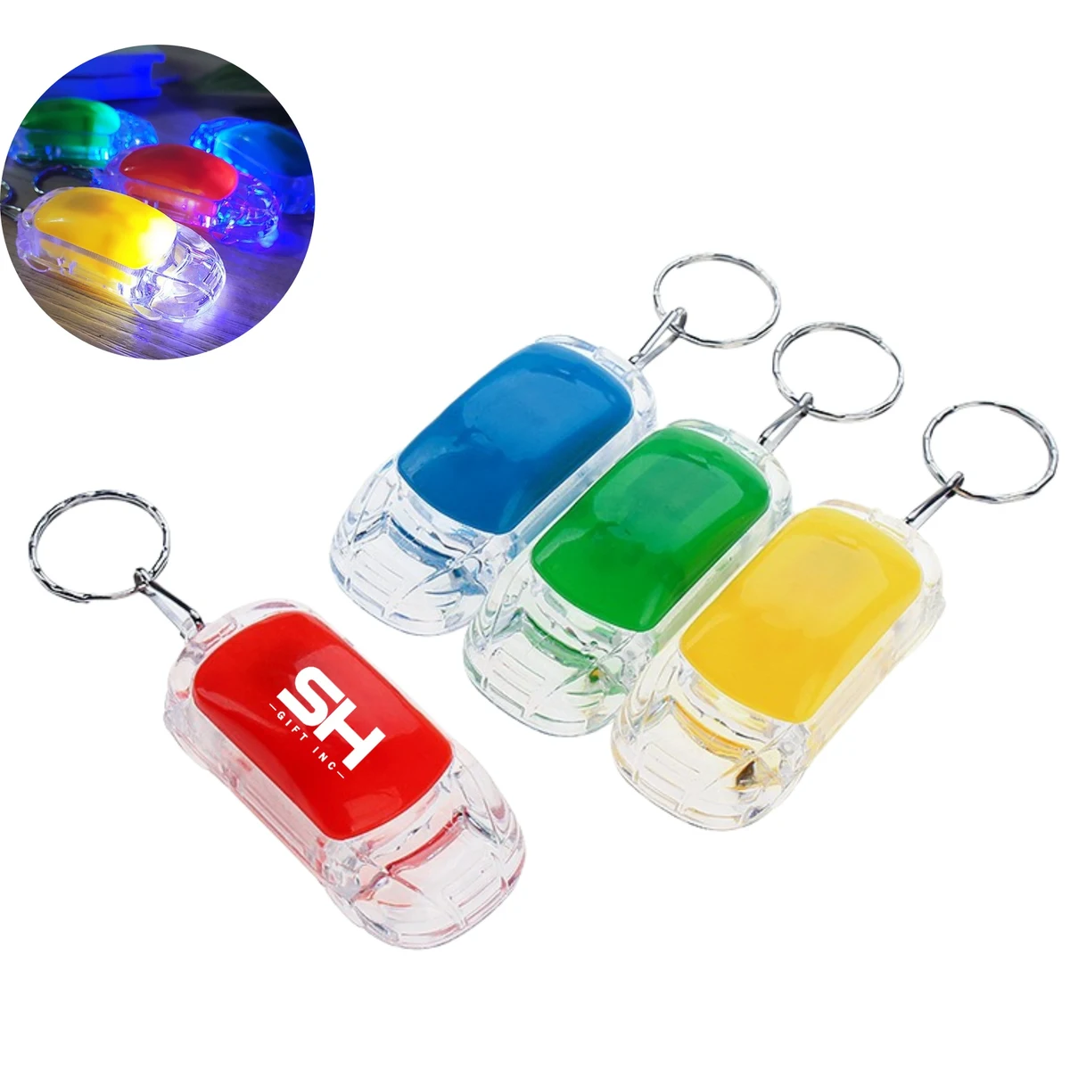 Led Light Car Shape Keychain 1