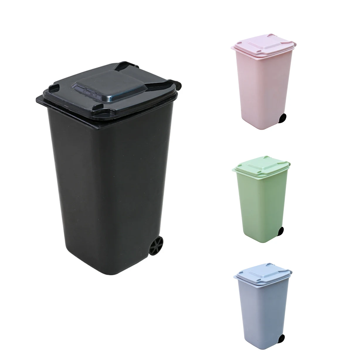 Mini Desktop Trash Bin Pencil Holder 1