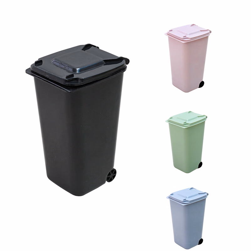 Mini Desktop Trash Bin Pencil Holder