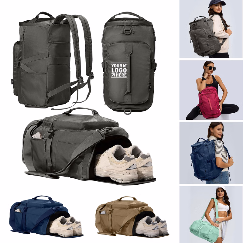 Women Workout Gym Backpack Compartment Sport Duffel Gym Bag With Shoe