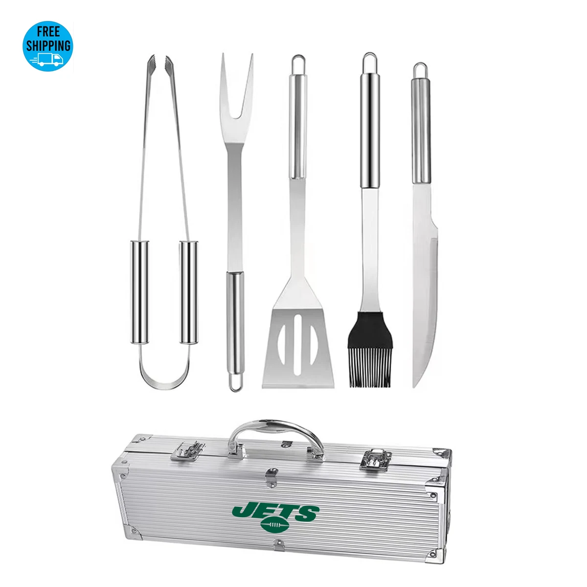 5pcs BBQ Tool Set in Aluminum Case - OCEAN 1