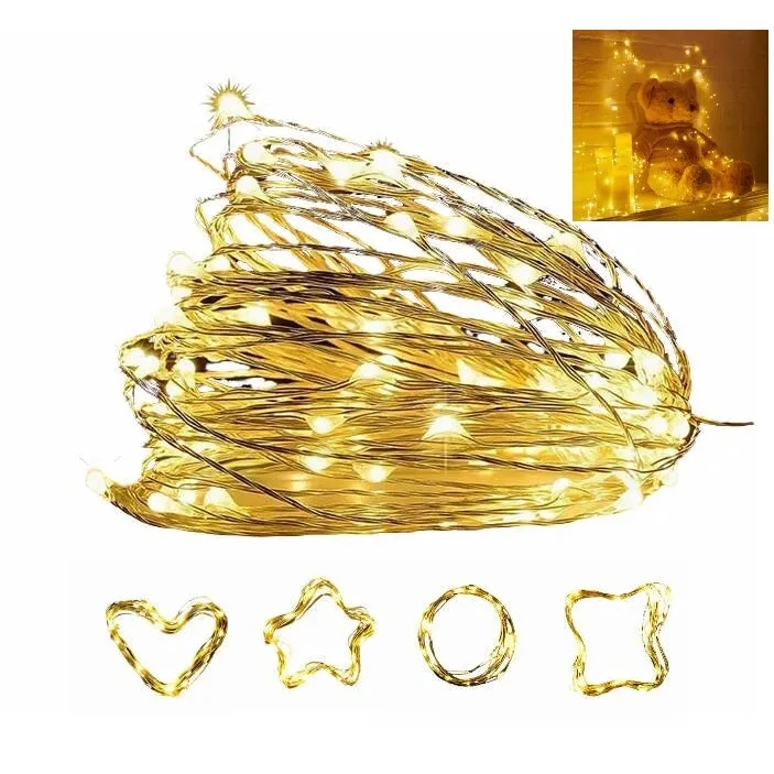 LED Battery Operated String Copper Wire Light for Outdoor 1