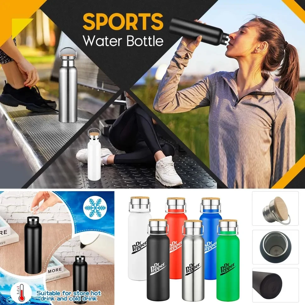 Best Gift Eco-friendly 20oz Double Wall Water Bottles, custom water bottle with logo imprint 1