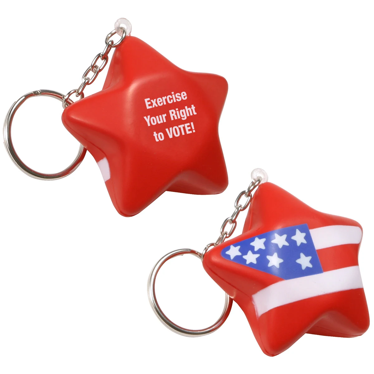 Patriotic Star Stress Reliever Key Chain 1