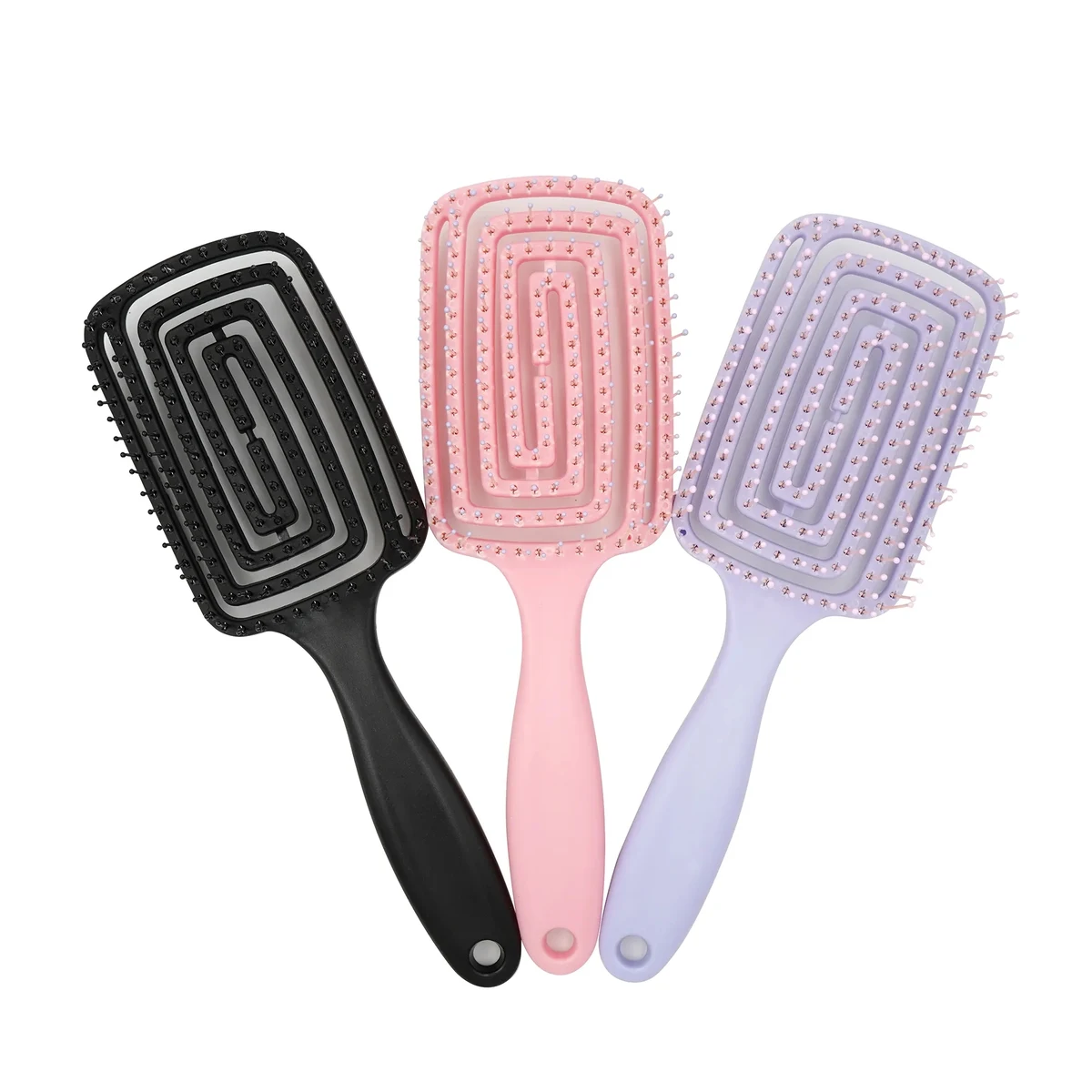 Curved Hair Brush Ventilation Hairbrush Comb 1