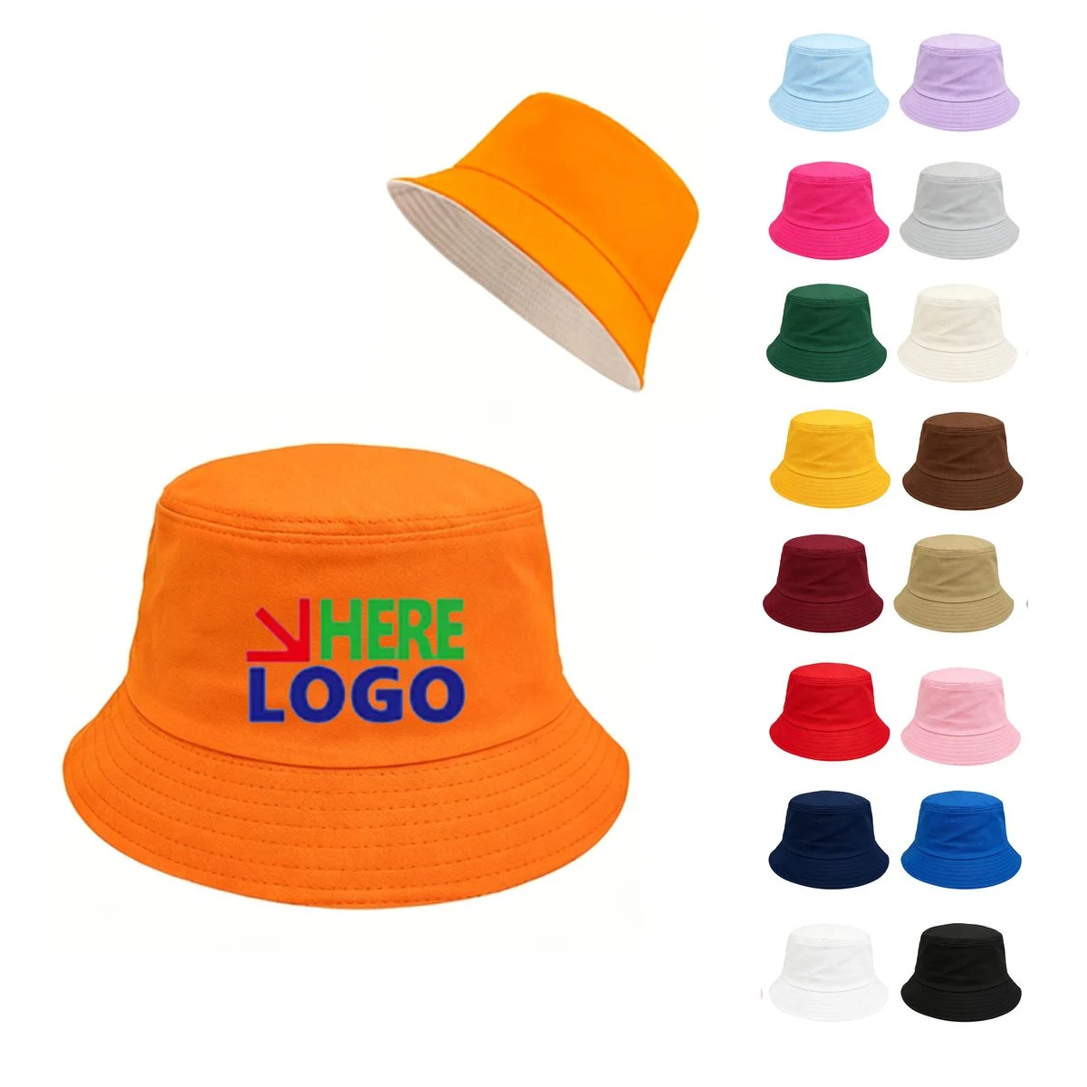 MOQ 10 Customizable 100%Cotton Bucket Hat 1
