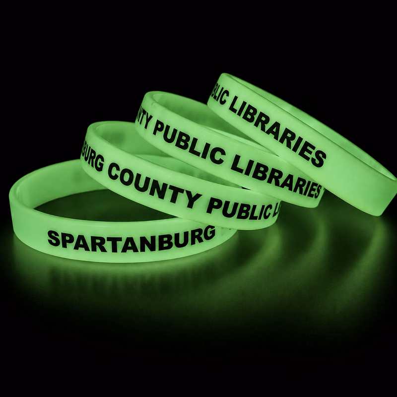 Customized Silkscreen Noctilucent Silicone Wrist Band
