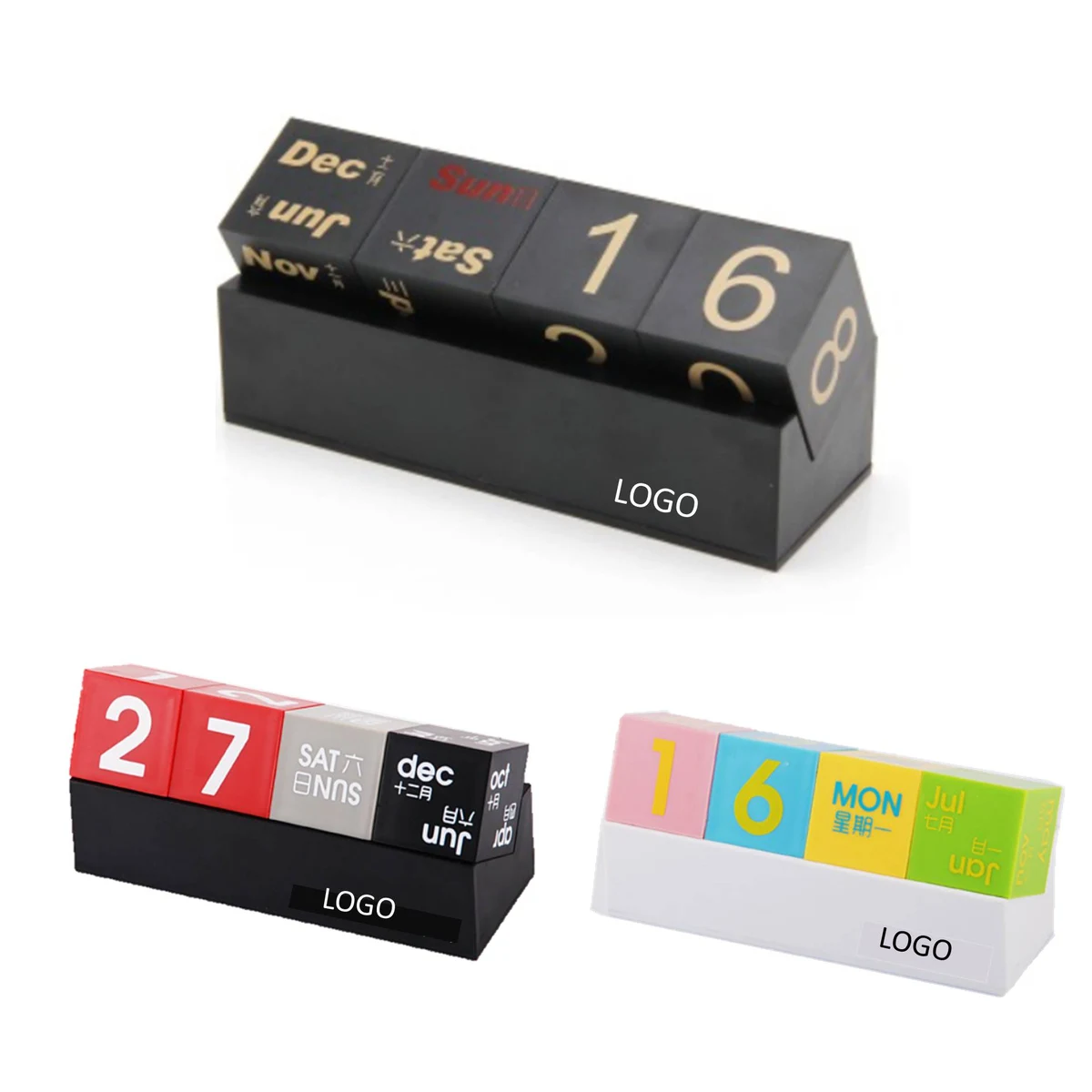 Plastic Creative Building Blocks Desk Calendar 1