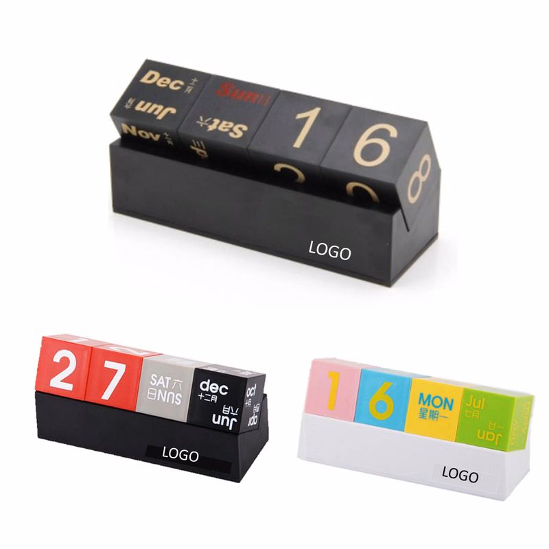 Plastic Creative Building Blocks Desk Calendar