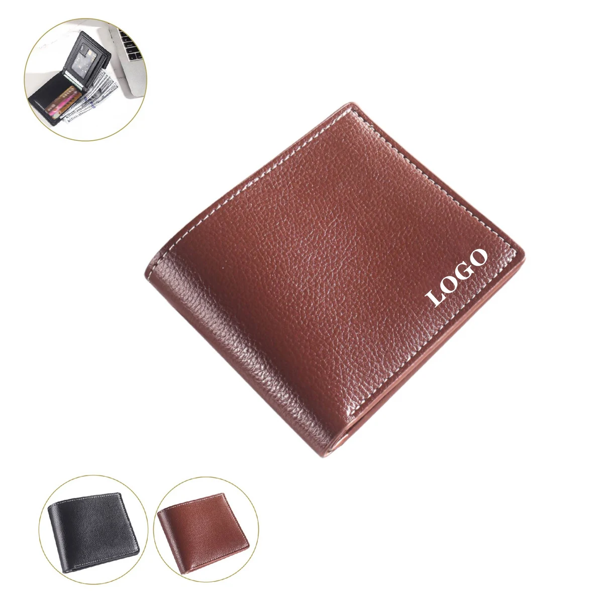 MOQ 10pcs Leather Short Wallet 1