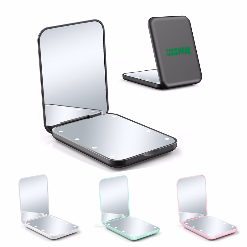 Ultra-Thin LED Pocket Mirror, MOQ 50