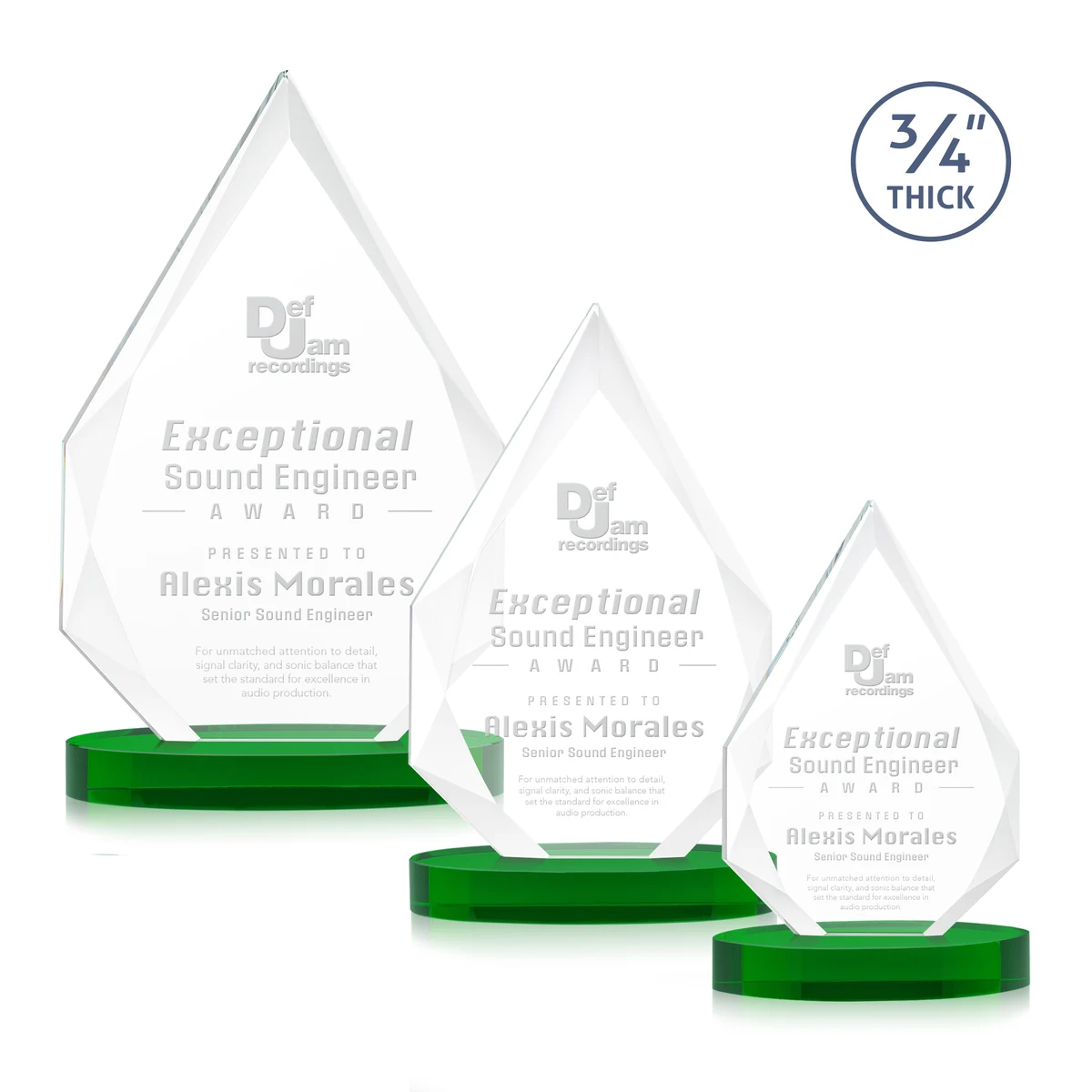 Hawthorne Award on Alberton Base - Green 1