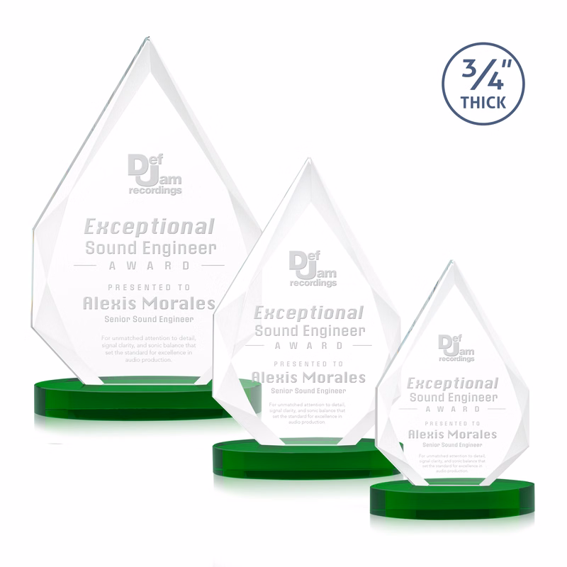 Hawthorne Award on Alberton Base - Green