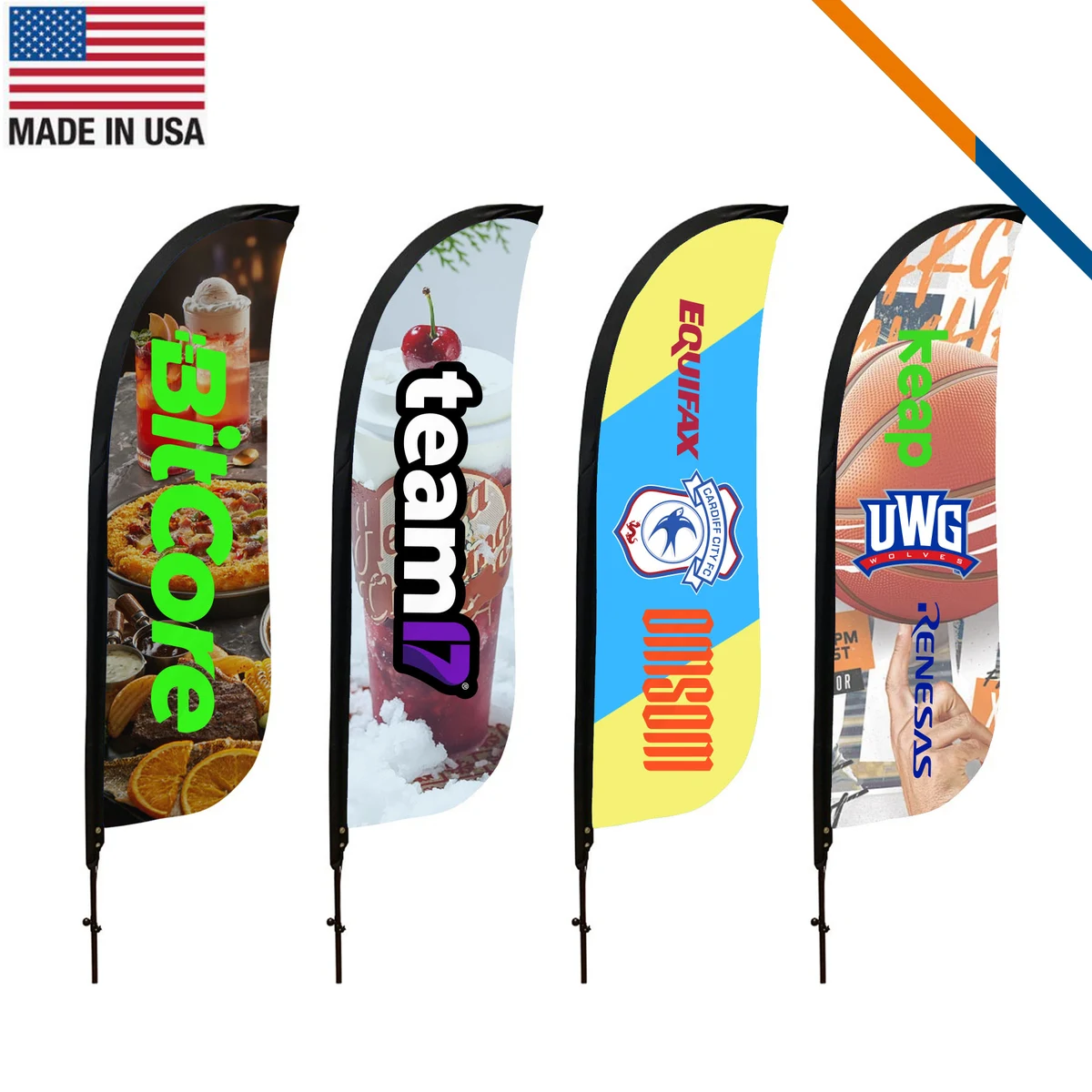 9' Sertal Single-Sided Feather Flag 1