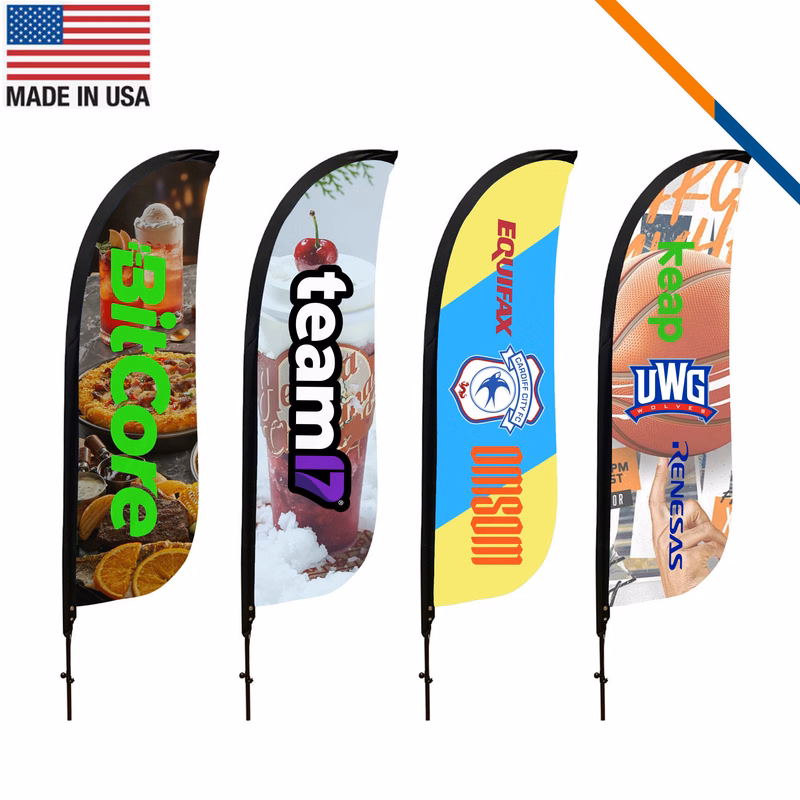 9' Sertal Single-Sided Feather Flag