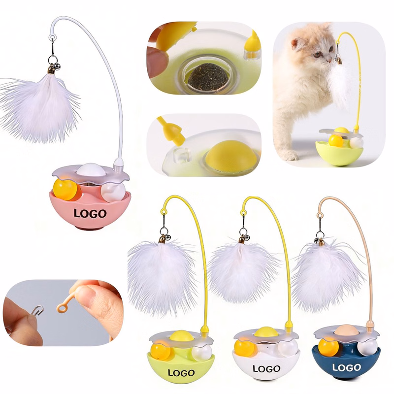 Feather Bell Catnip Tumbler Cat Toy