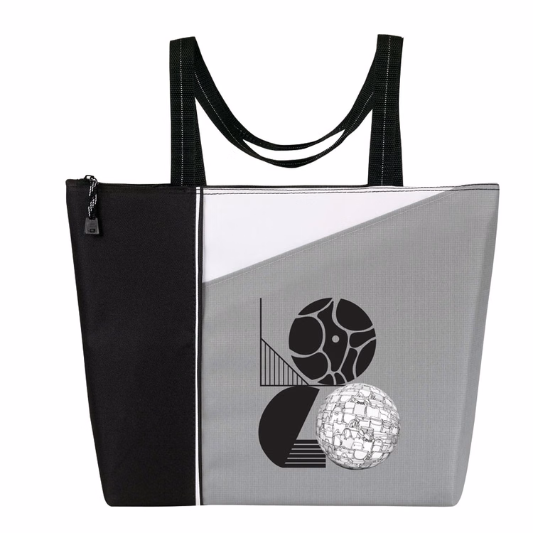 "Slant" All Purpose Zippered Tote Bag