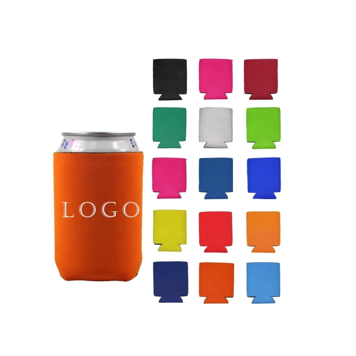 Blank Can Cooler Sleeve, custom koozie with logo imprint 1