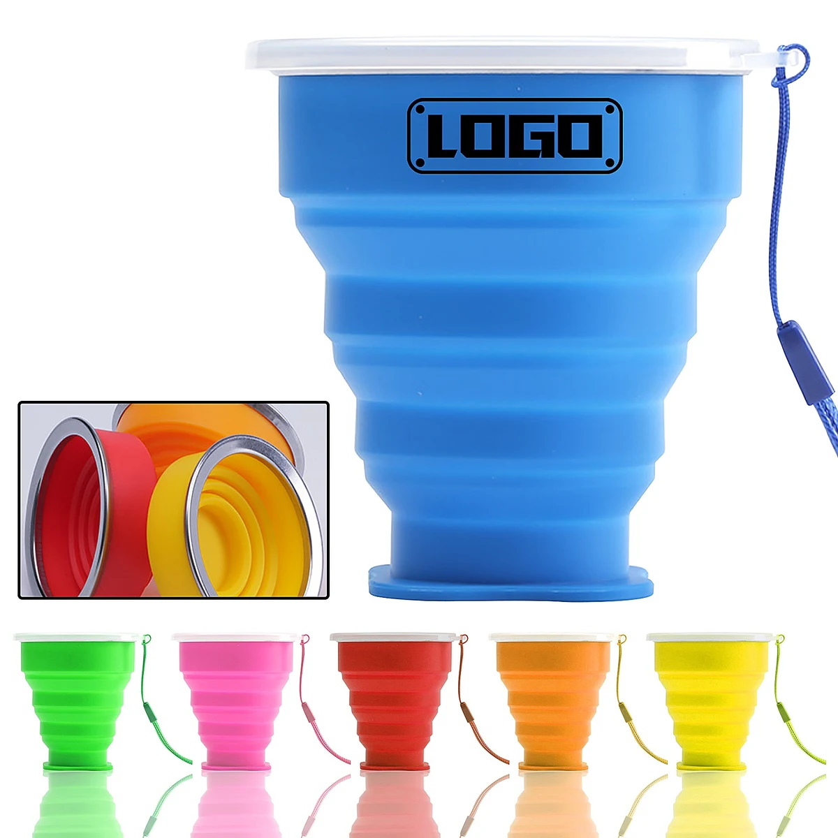 Silicone Collapsible Water Cup For Travel Hiking Camping 1
