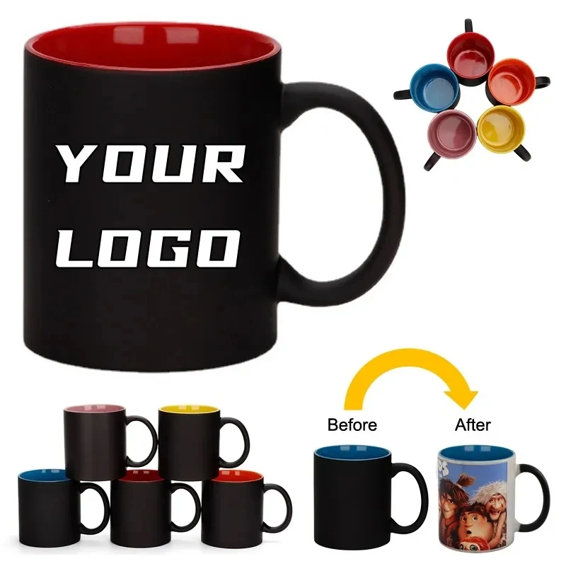 11 oz Two-Tone Color Changing Ceramic Mug 1
