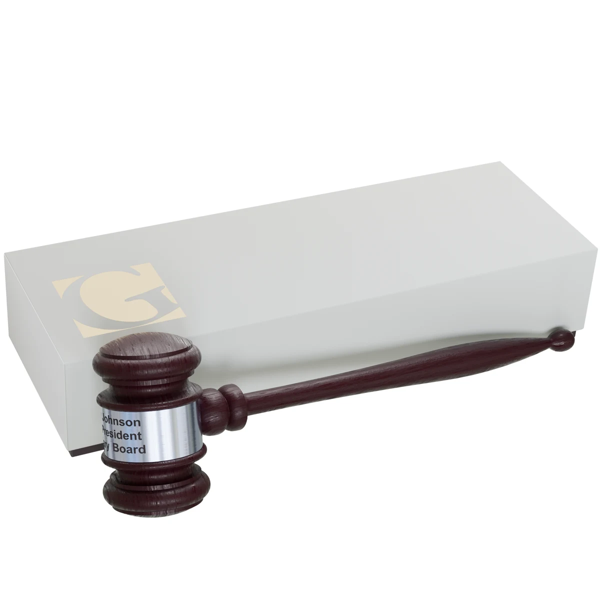 10 1/2" Deep Plum Gavel and Gift Box 1