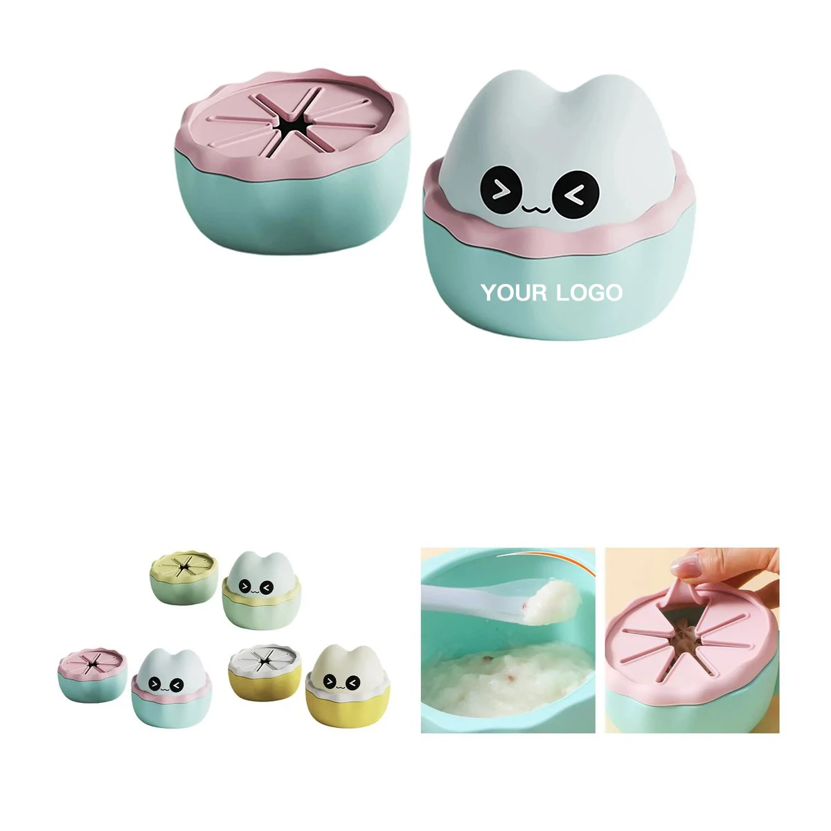 Silicone Snack Container with Lid for Kids 1