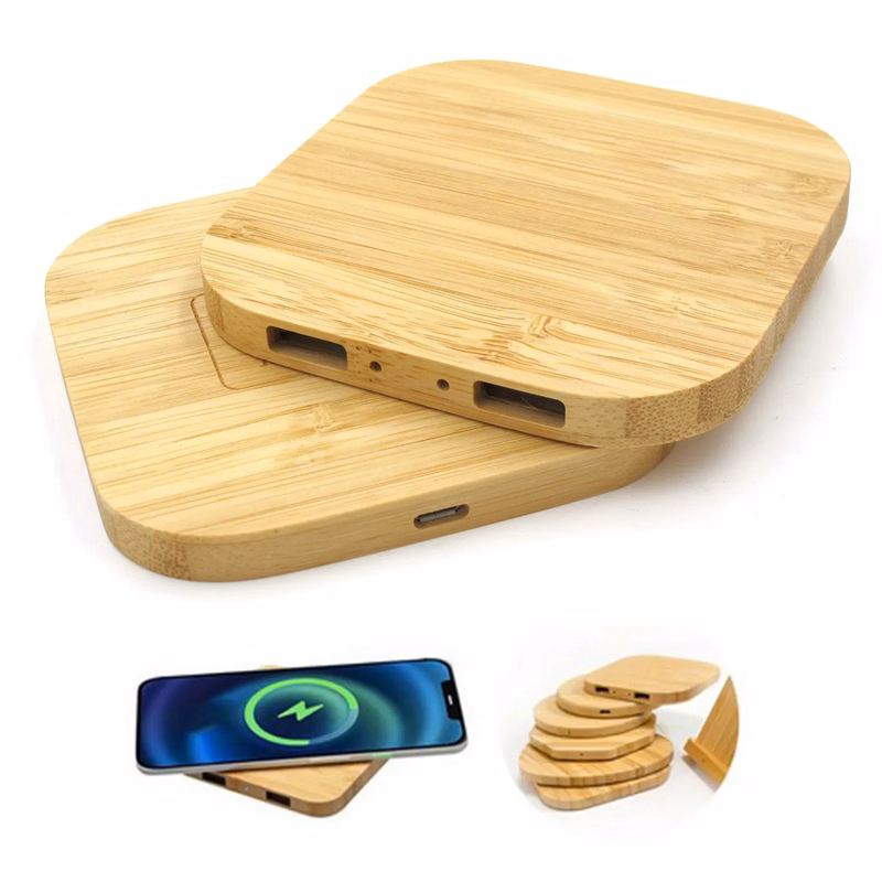 Panda Bamboo 5W Wireless Charger With Dual Usb Ports