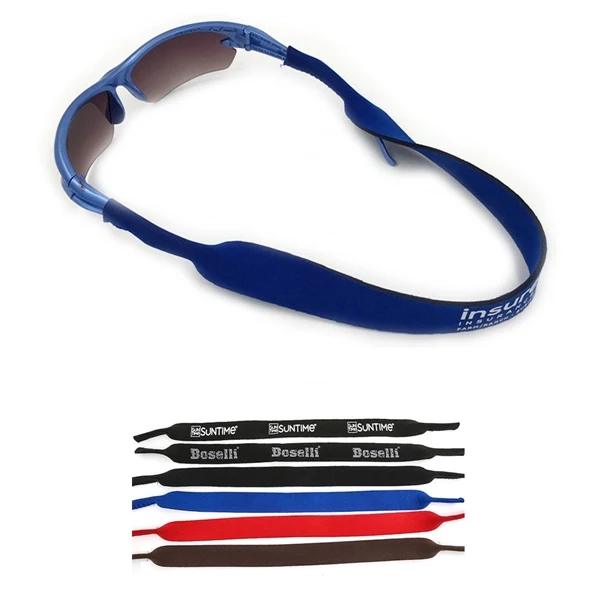 Custom 16 Inch Neoprene Eyewear Lanyard Soft Full Color Logo — Sports Sunglasses Accessory 1