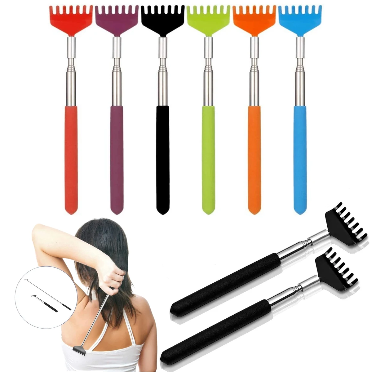 Stainless steel retractable Back Scratcher 1