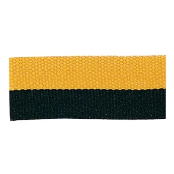Black/Gold "V" Neck Ribbon with Clip, 7/8" wide 1
