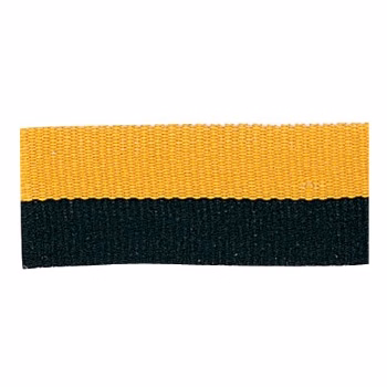 Black/Gold "V" Neck Ribbon with Clip, 7/8" wide