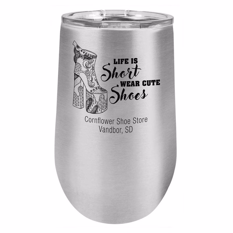 Polar Camel 16 Oz. Stainless Steel Vacuum Insulated Stemless Wine Tumbler W/Lid
