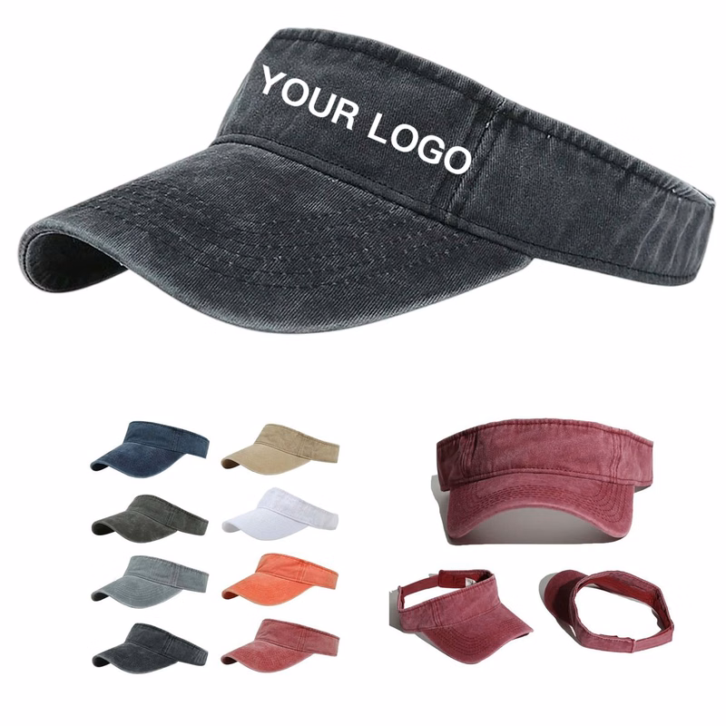 Cotton Sun Visor with Adjustable Back Strap