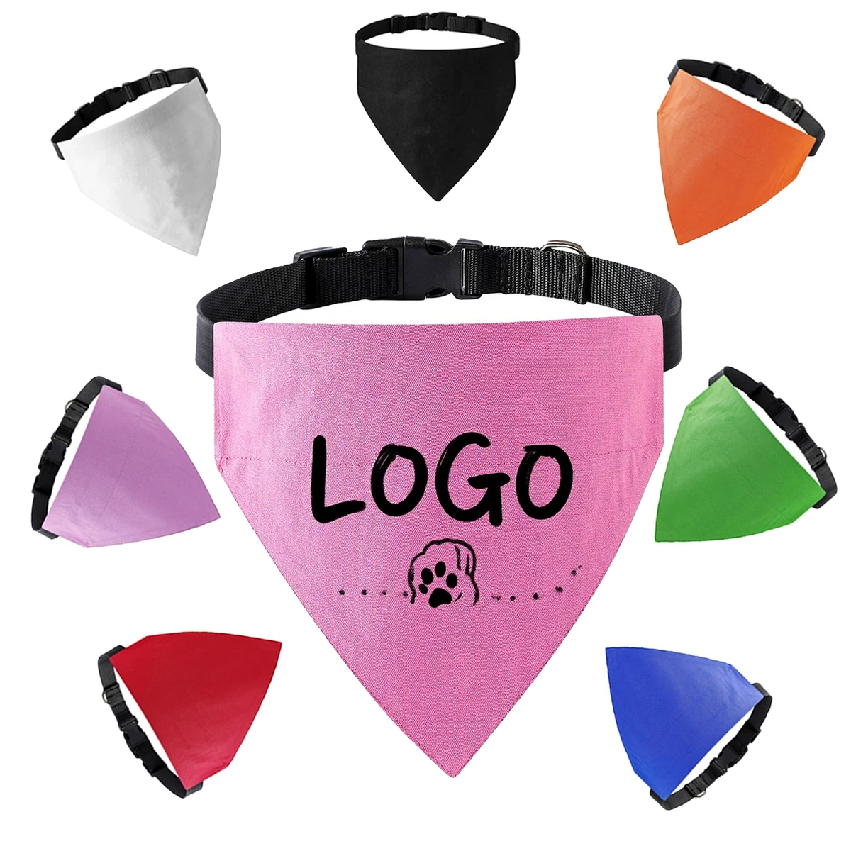 Pure Cotton Adjustable Pet Drool Bandana 1