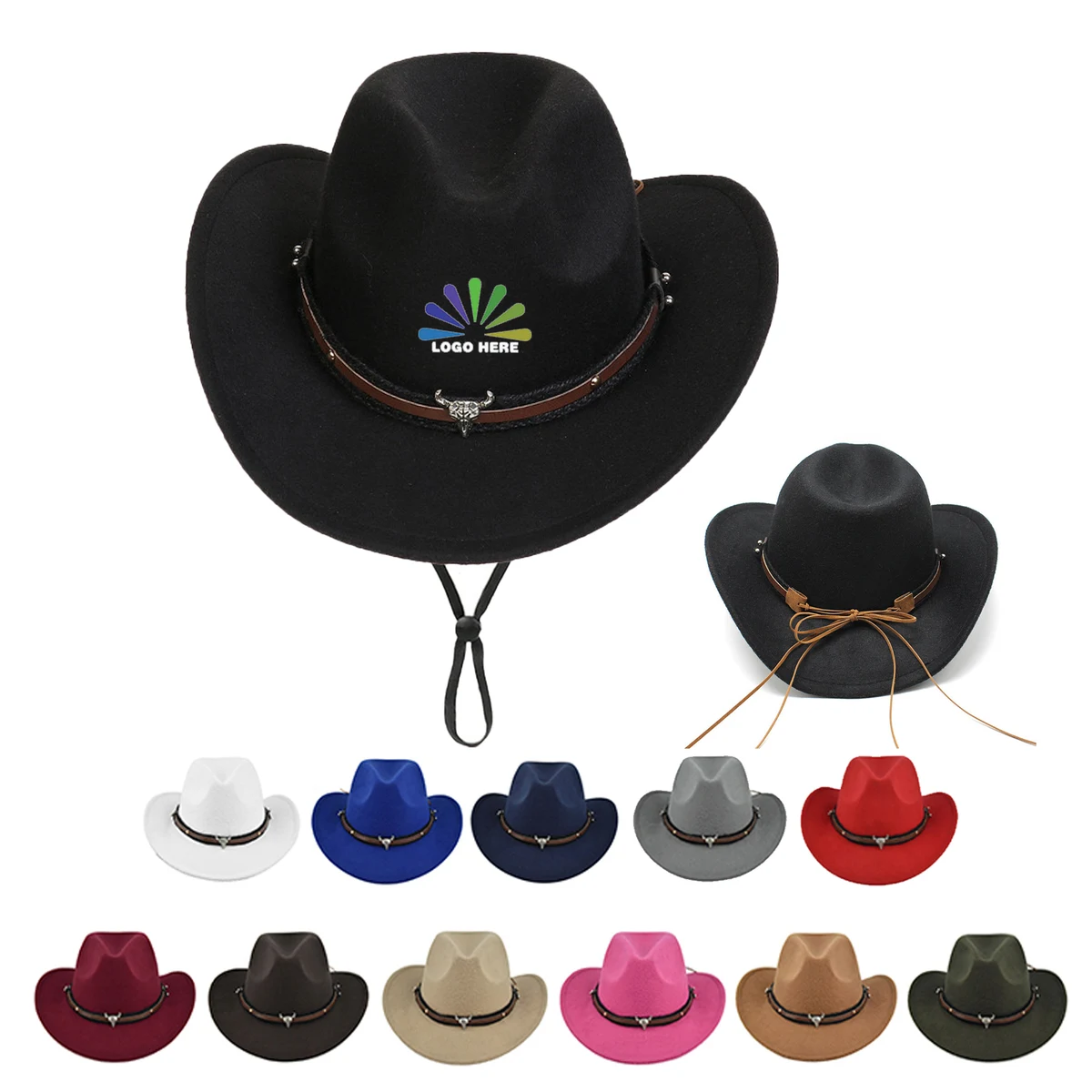 Unisex Suede Western Cowboy Hat 1